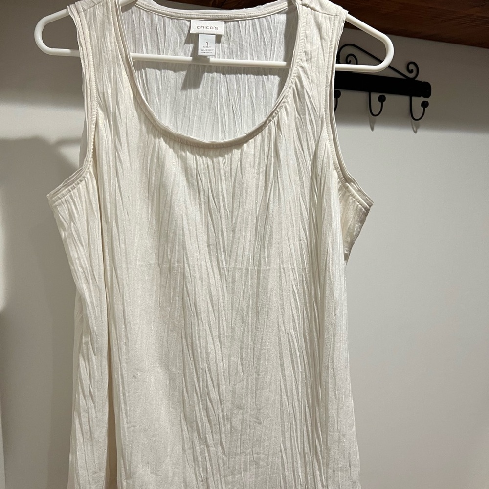 NWOT Chico’s tank top - cream / gold - size Medium